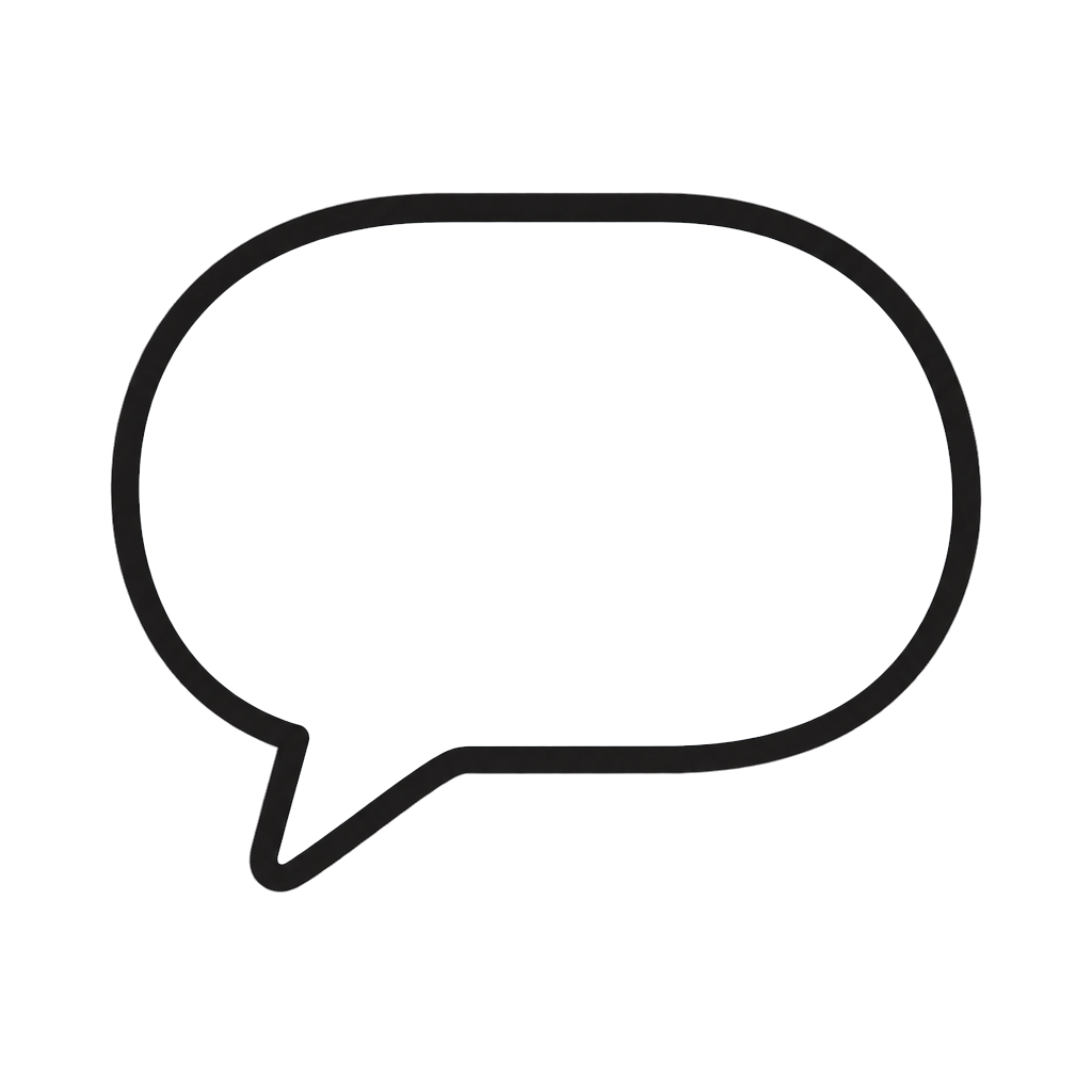 Blank speech bubble