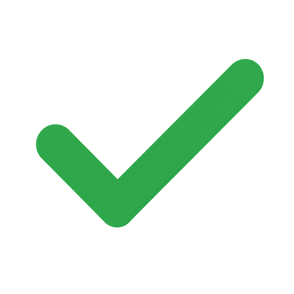 Illustration of a green check mark icon representing completion or correctness