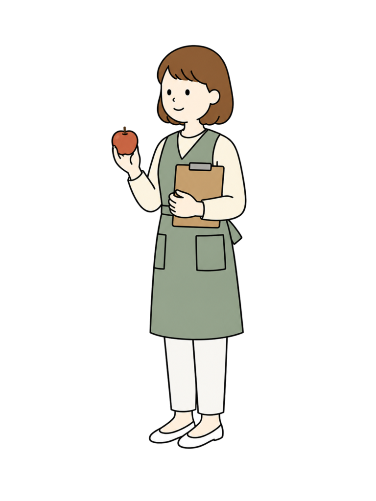 YURUNDO illustration: Female Dietitian Explaining Nutrition