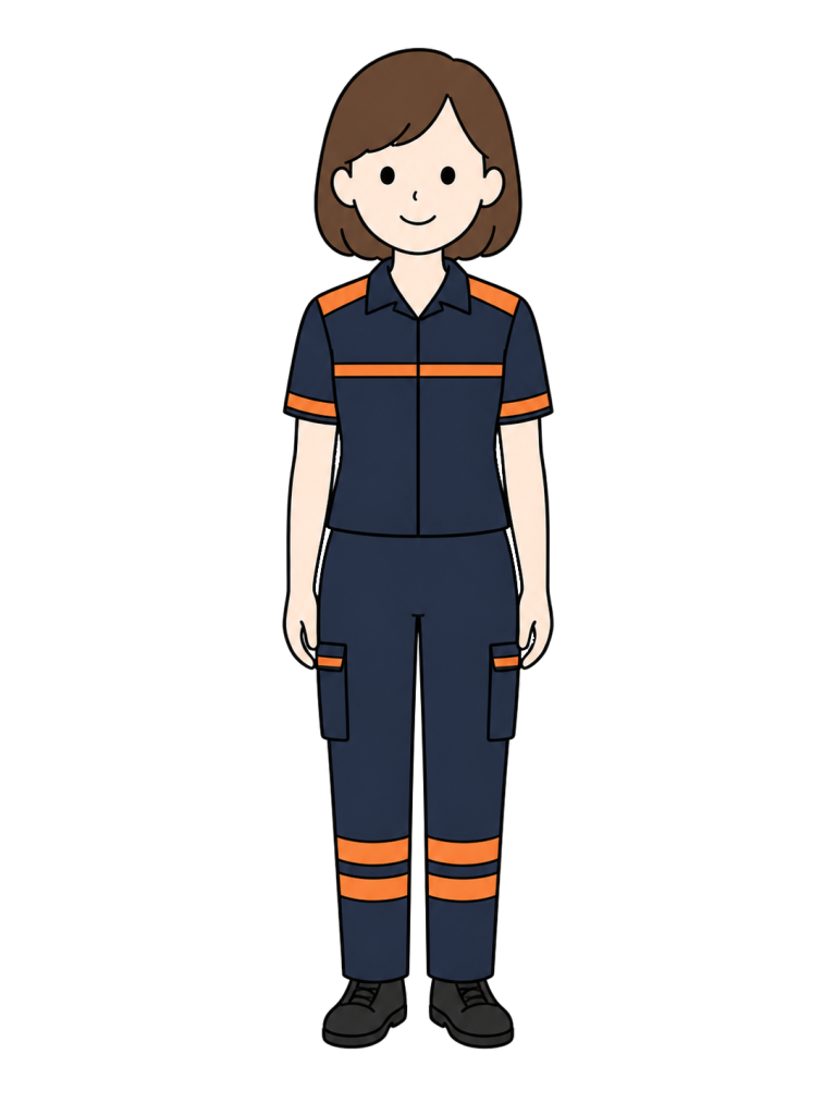Female paramedic standing