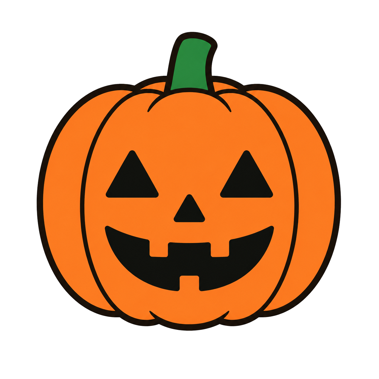 Illustration of an orange carved jack-o'-lantern