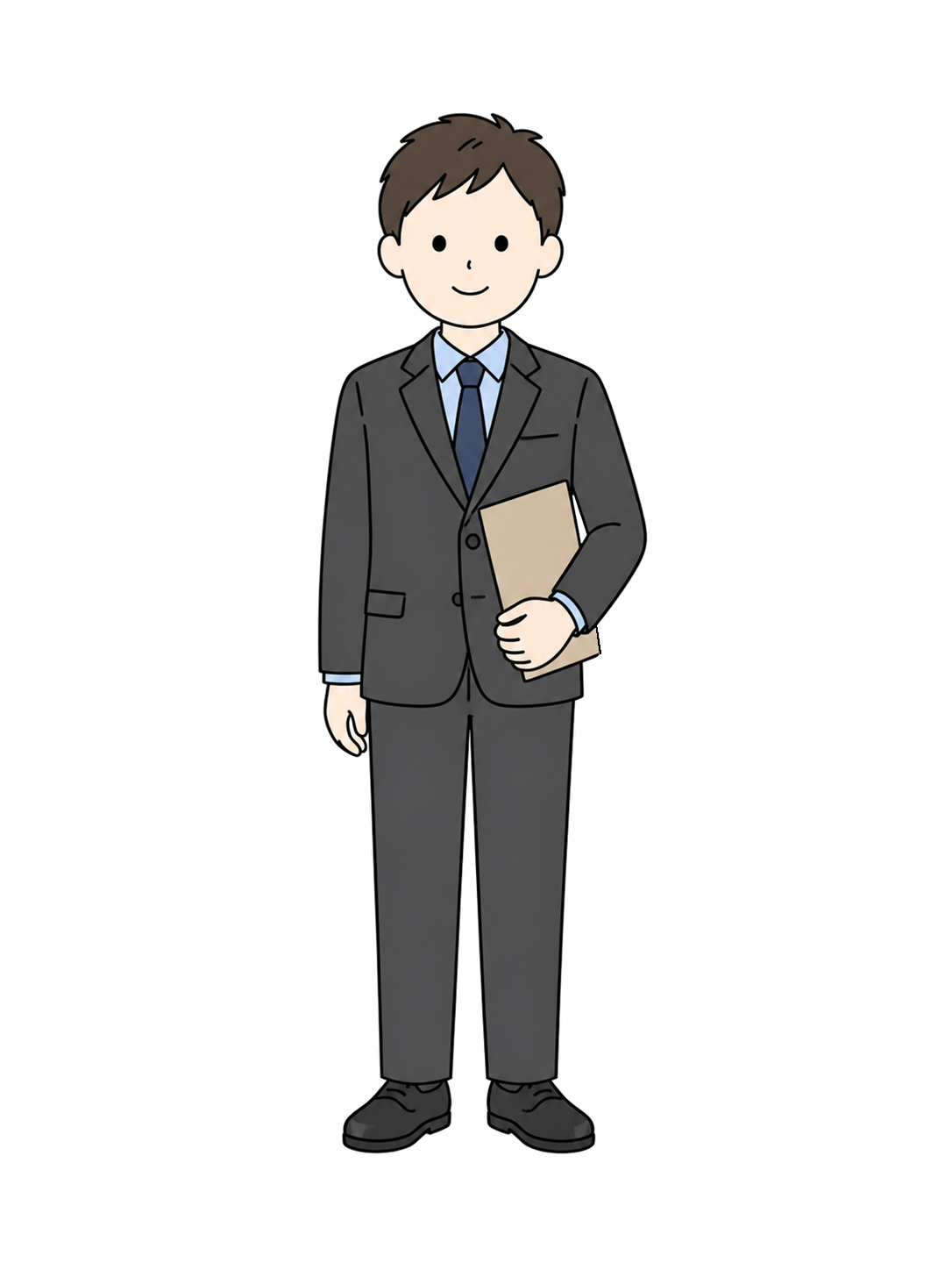 YURUNDO illustration: Male Lawyer Holding Documents