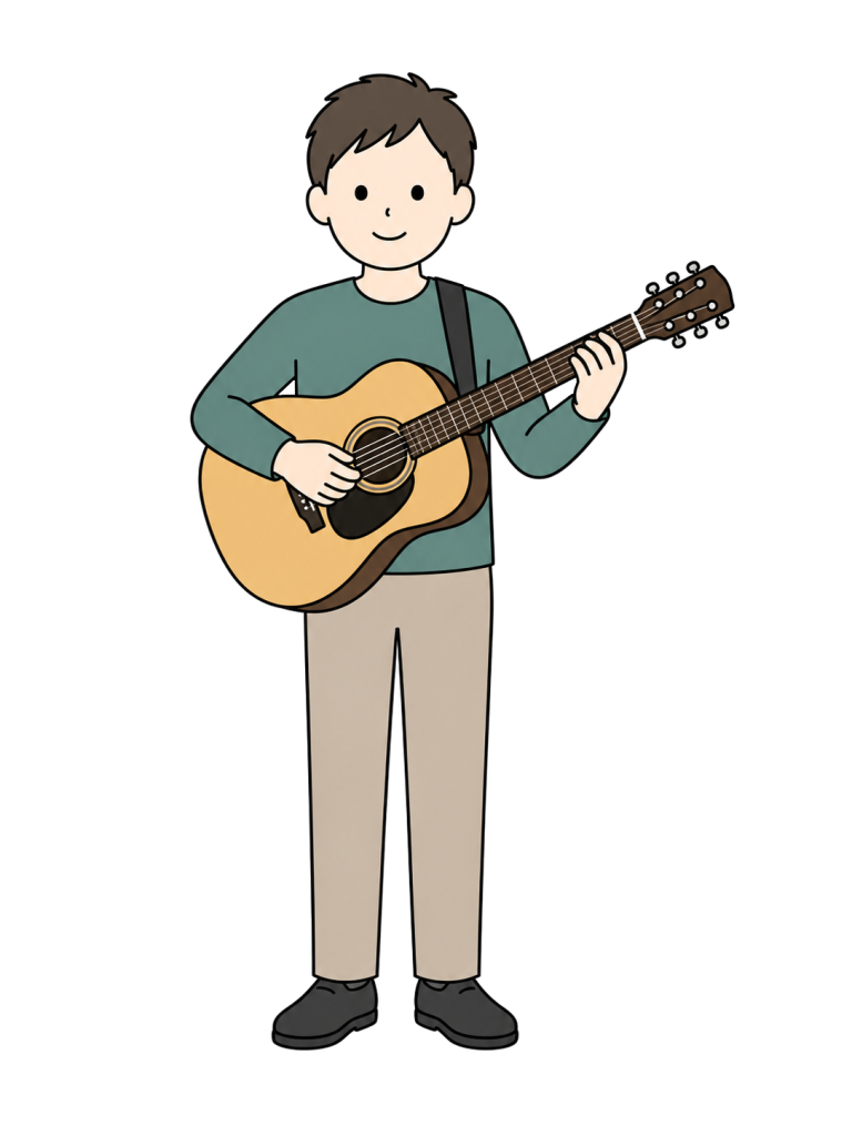 YURUNDO illustration: Man Playing an Acoustic Guitar