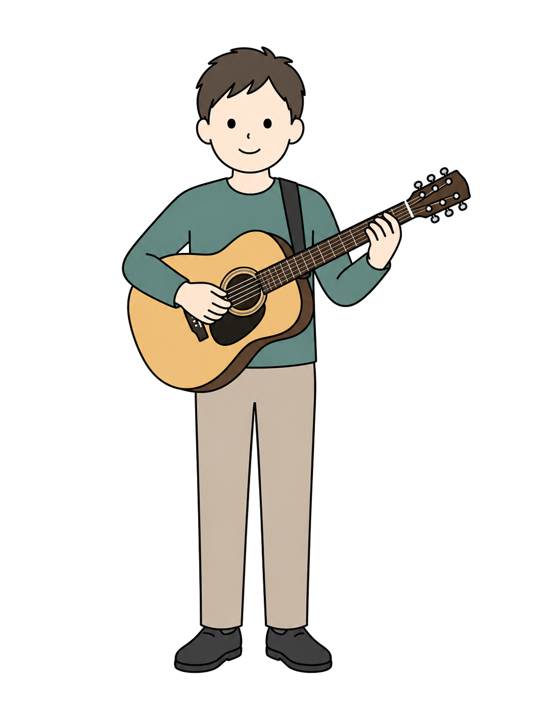 YURUNDO illustration: Man Playing an Acoustic Guitar