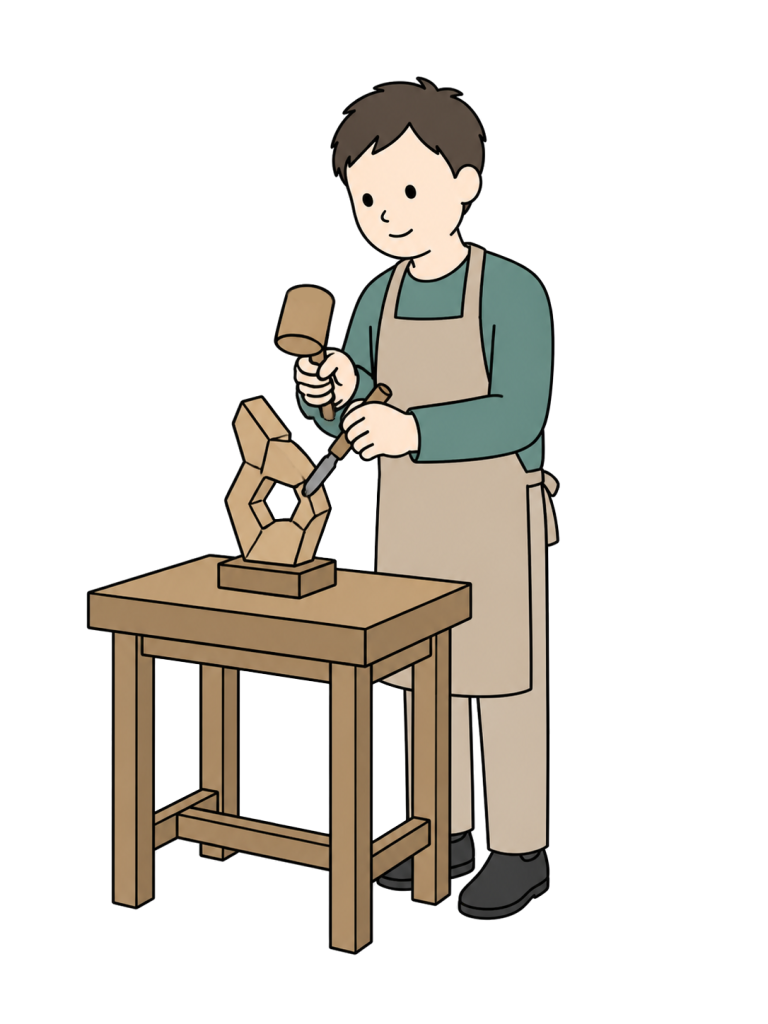 YURUNDO illustration: Man Sculpting