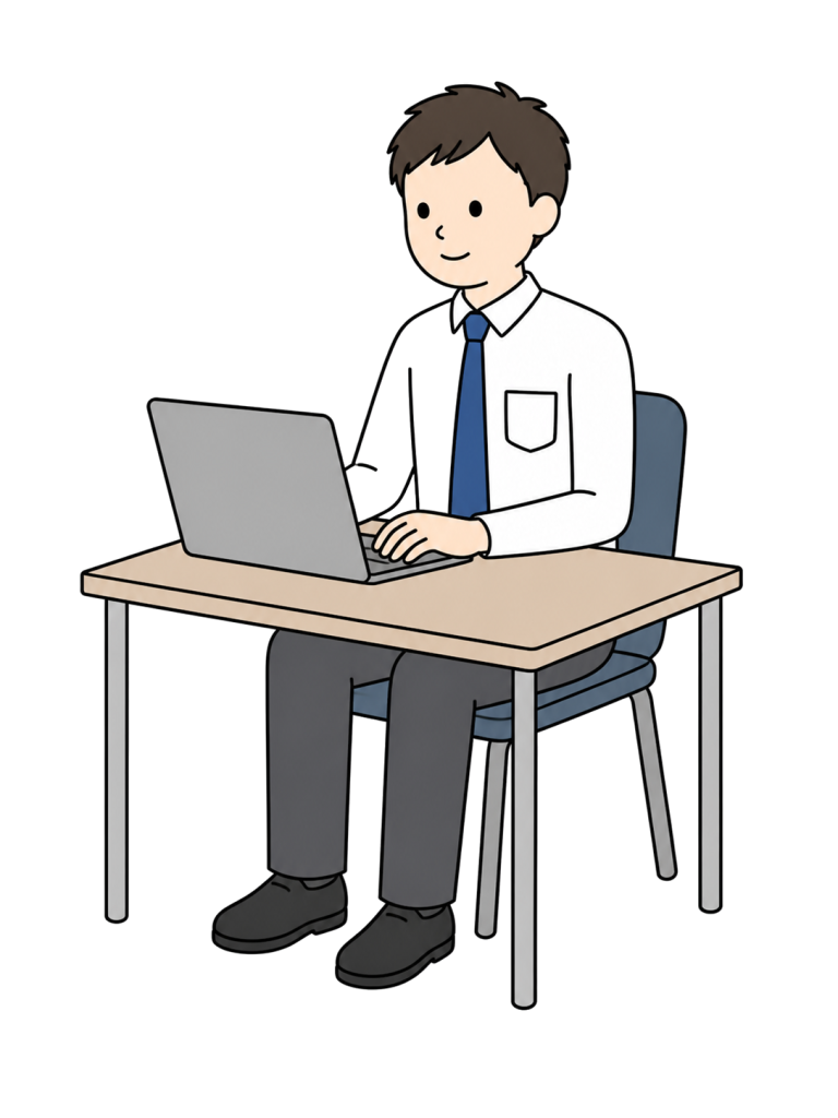 Man working on computer