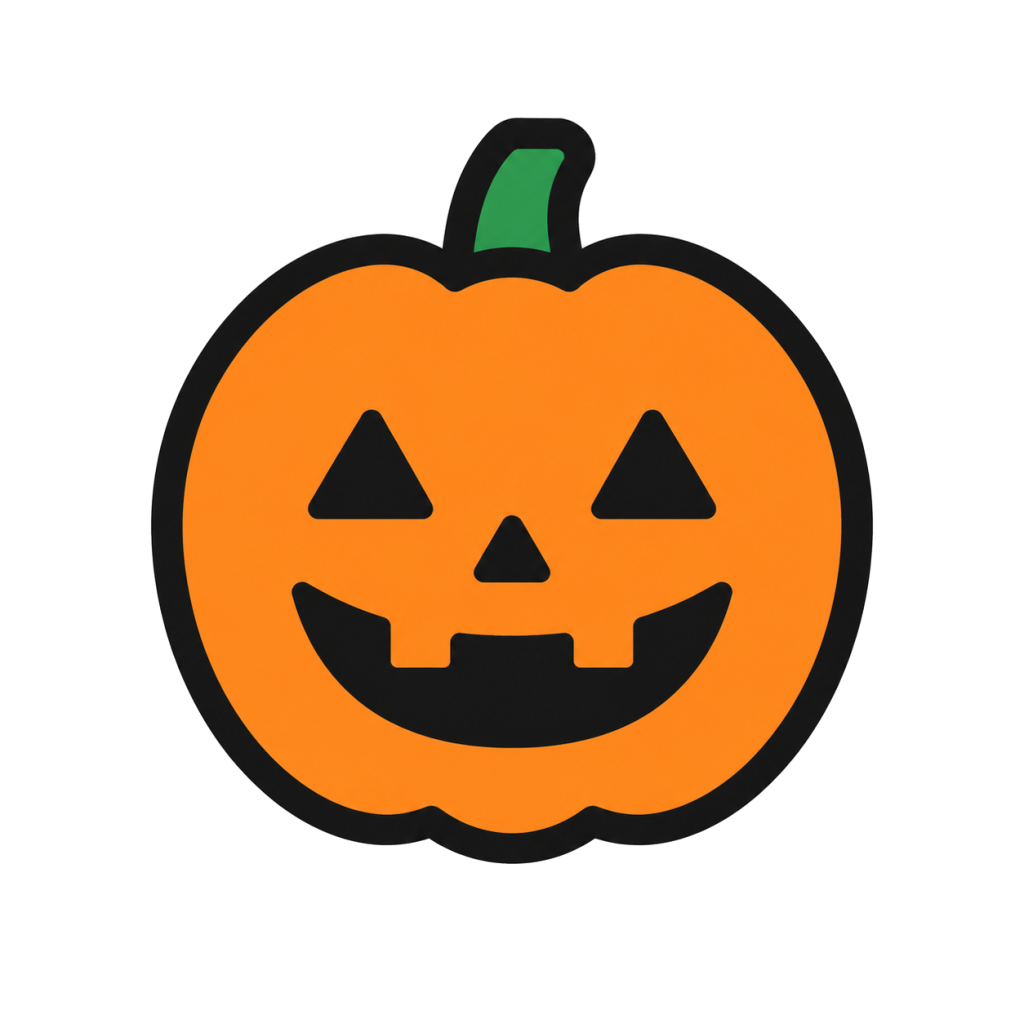 Simple Halloween icon of a jack-o'-lantern