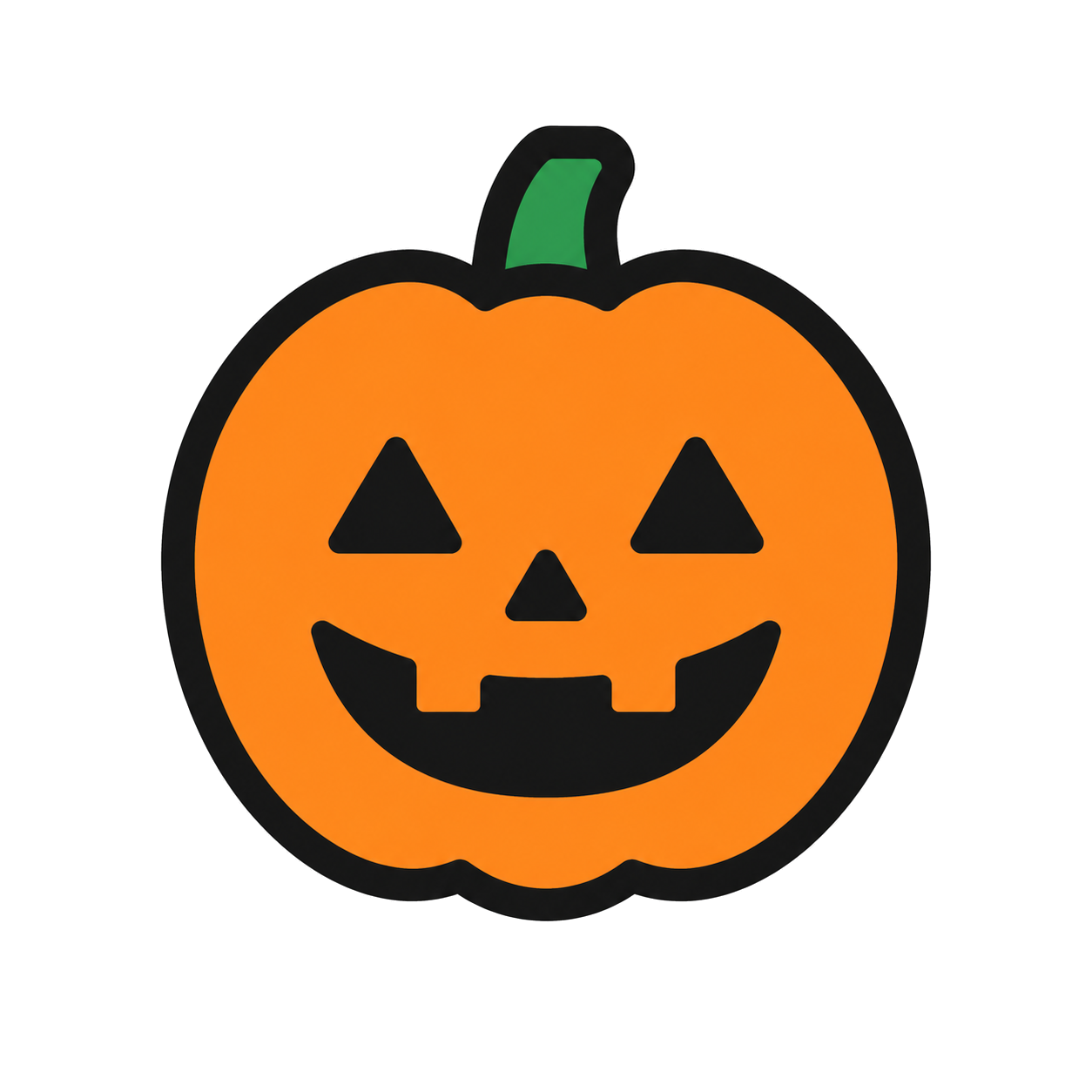 Simple Halloween icon of a jack-o'-lantern