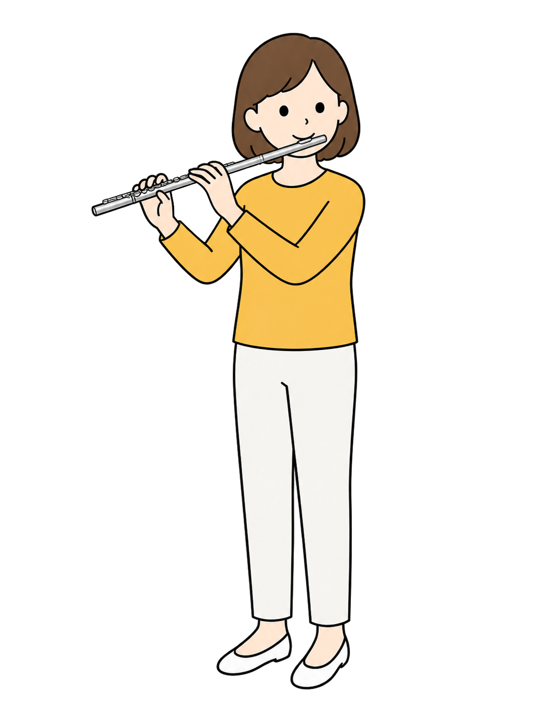YURUNDO illustration: Woman Playing the Flute