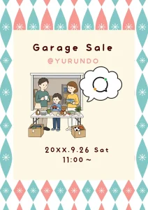 Finished flyer created in Adobe Express with YURUNDO illustrations