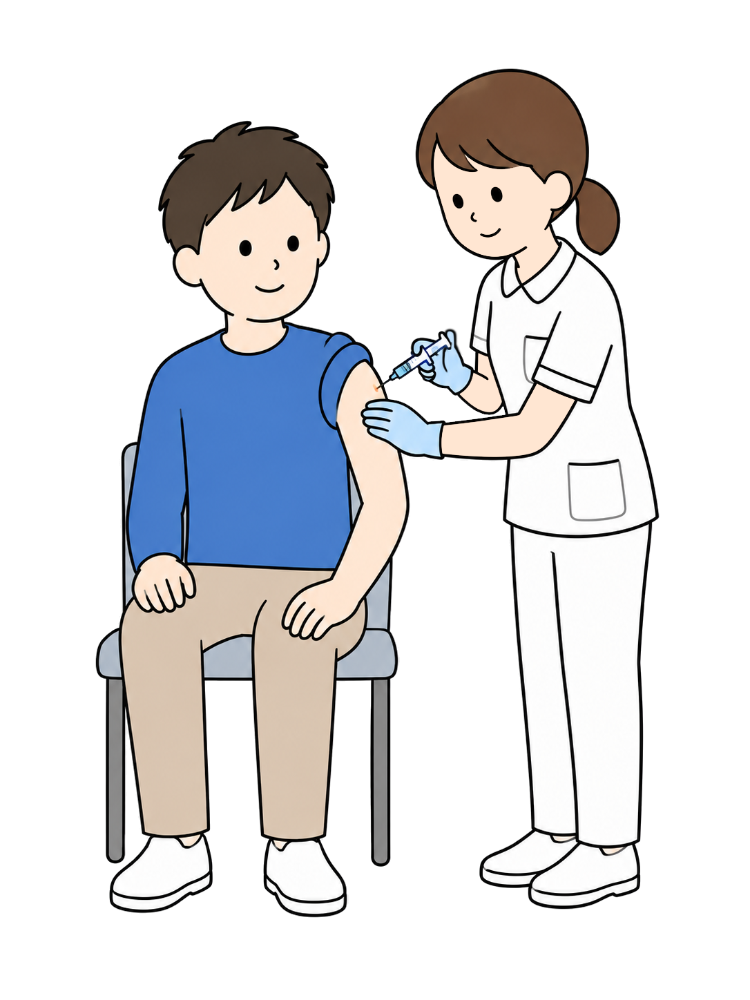YURUNDO illustration: Adult Receiving a Vaccination