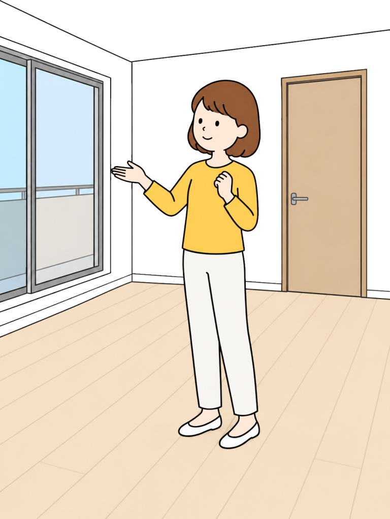 賃貸物件・住宅を内見する人YURUNDOイラスト