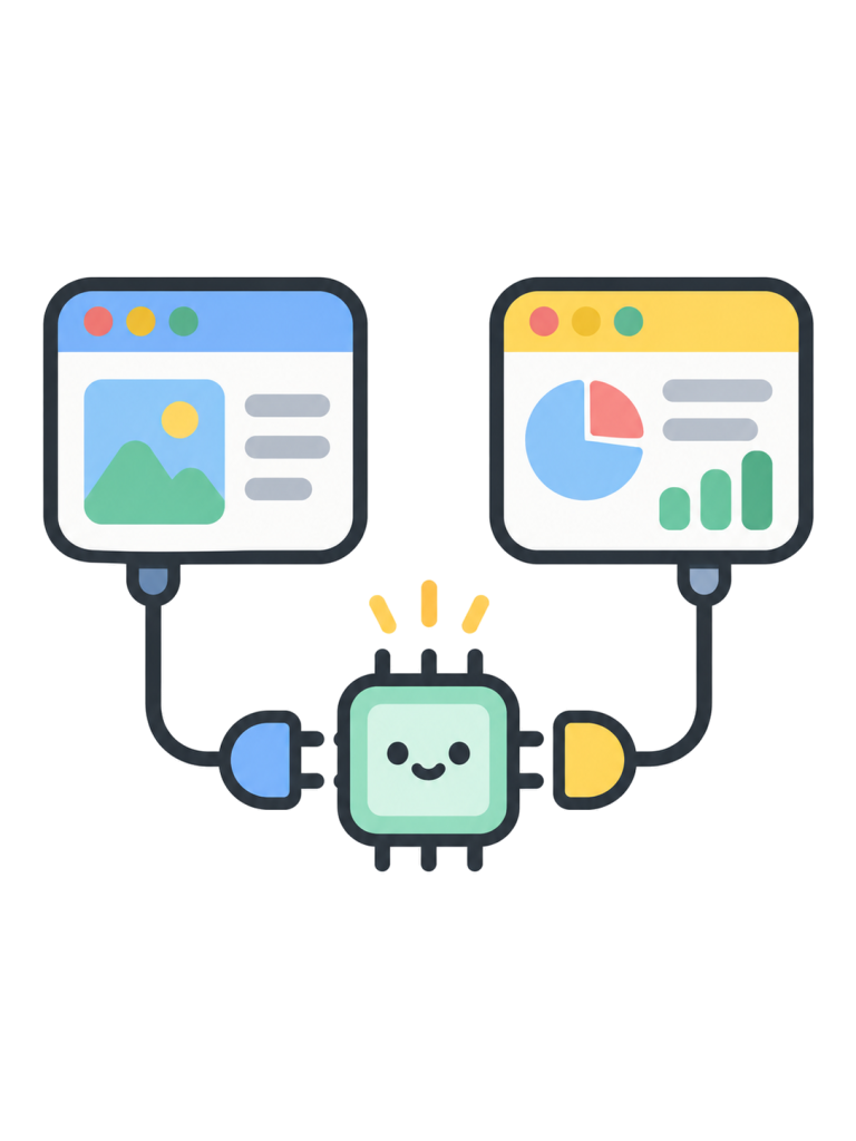YURUNDO illustration: api and ai integration icon