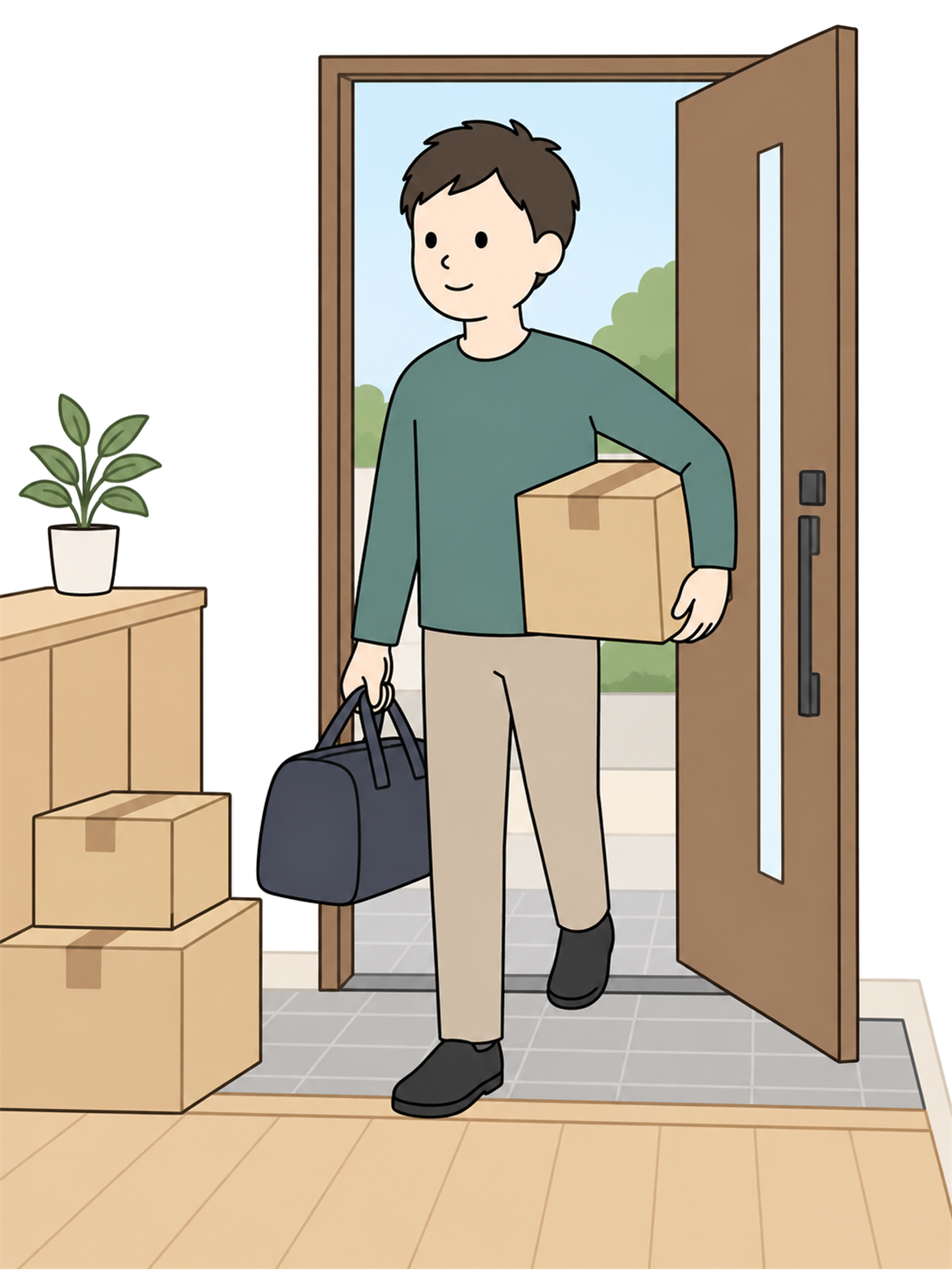 YURUNDO illustration: Arriving at a New Home