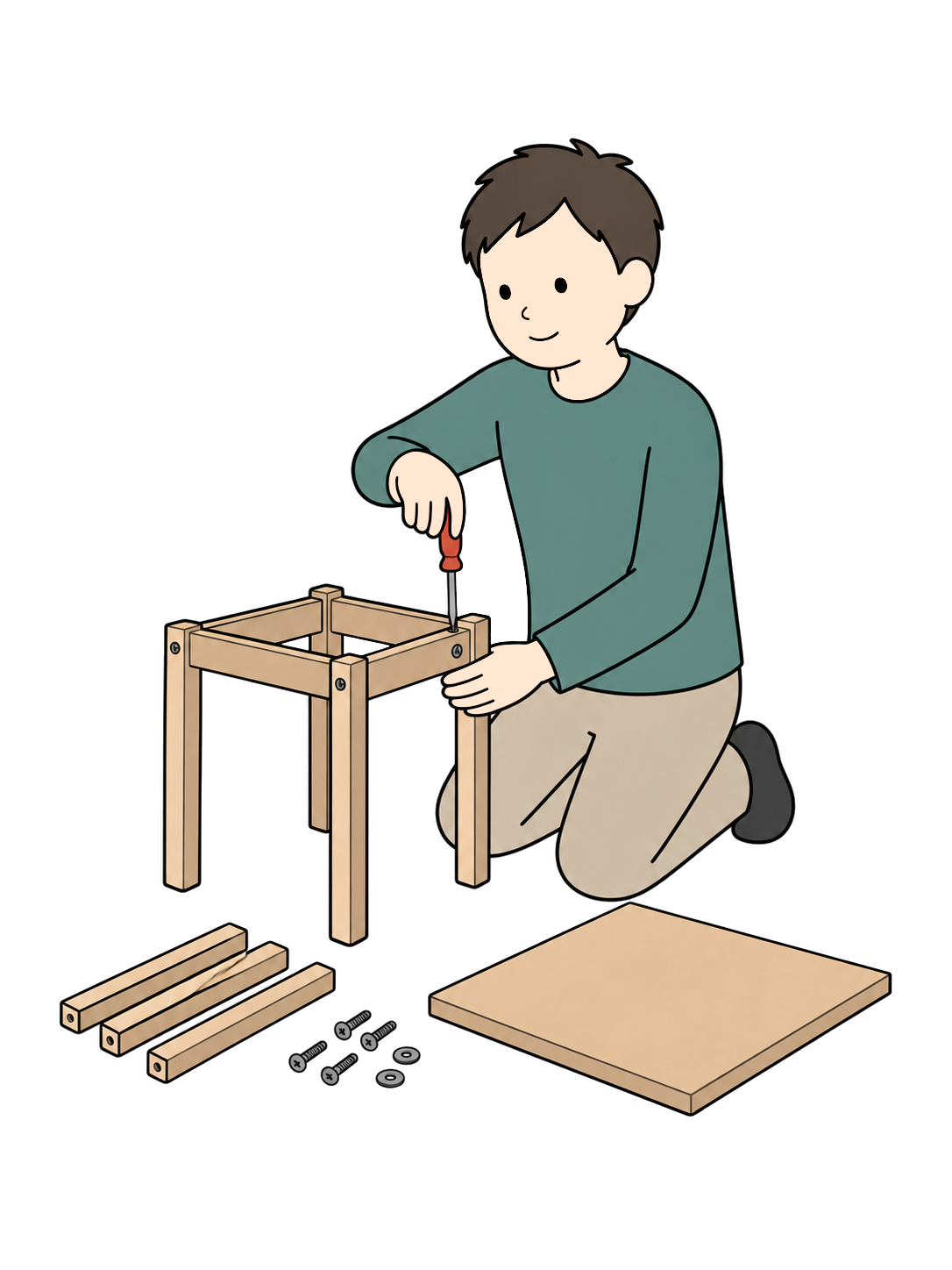YURUNDO illustration: Assembling Furniture