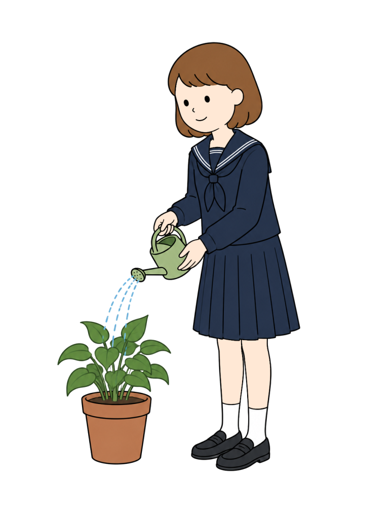 Caring for plants in gardening club