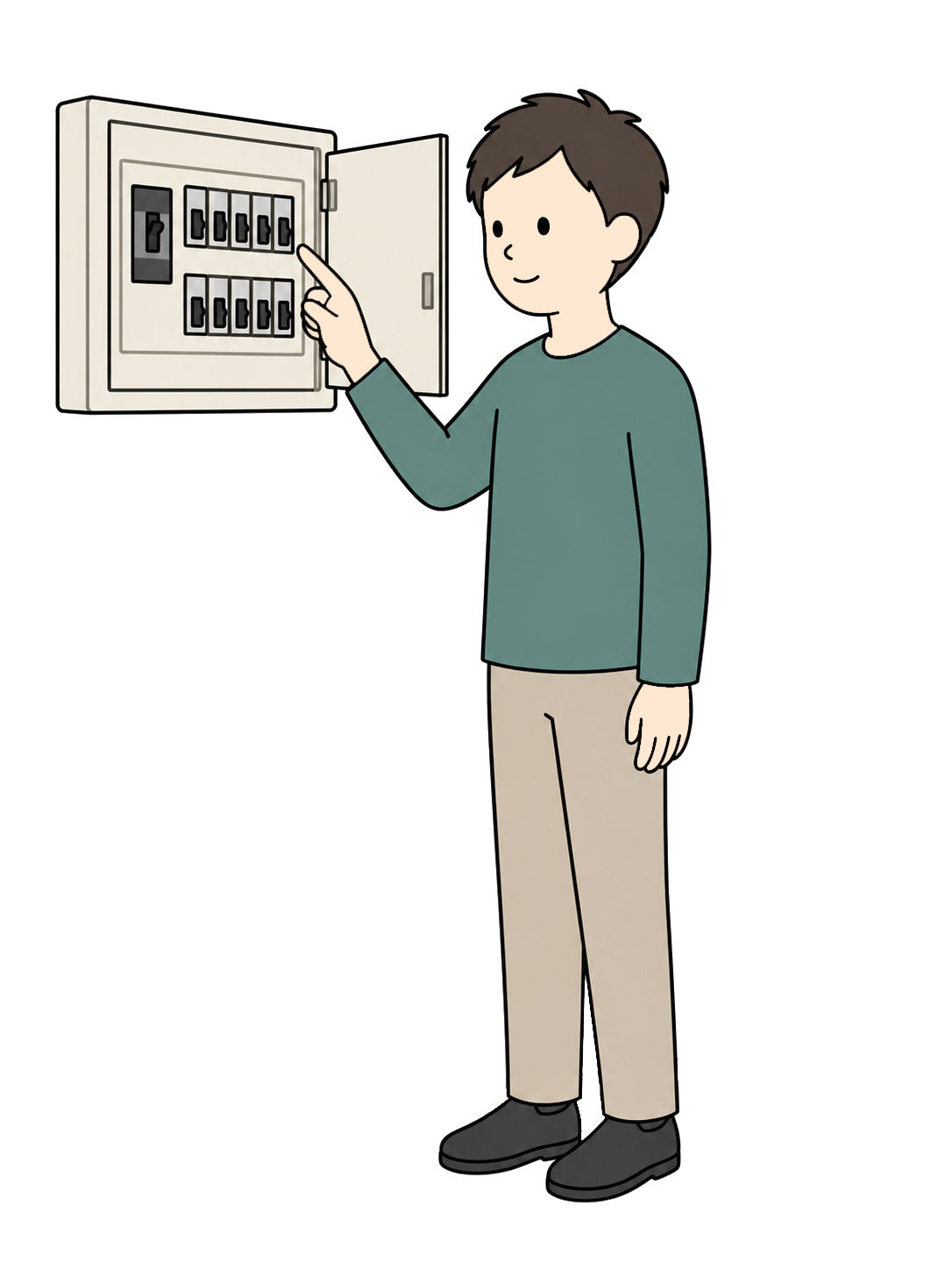 YURUNDO illustration: Checking a Circuit Breaker