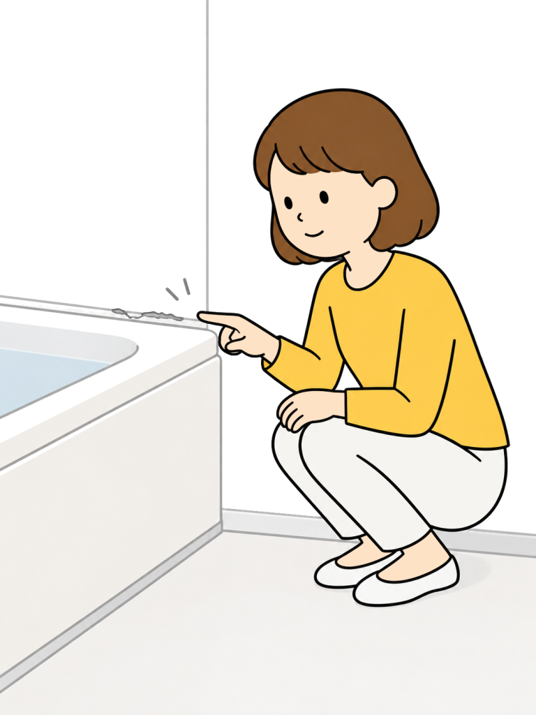 Checking deteriorated caulking or sealant