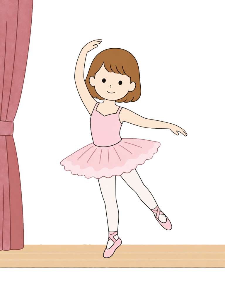 Child performing in a ballet recital