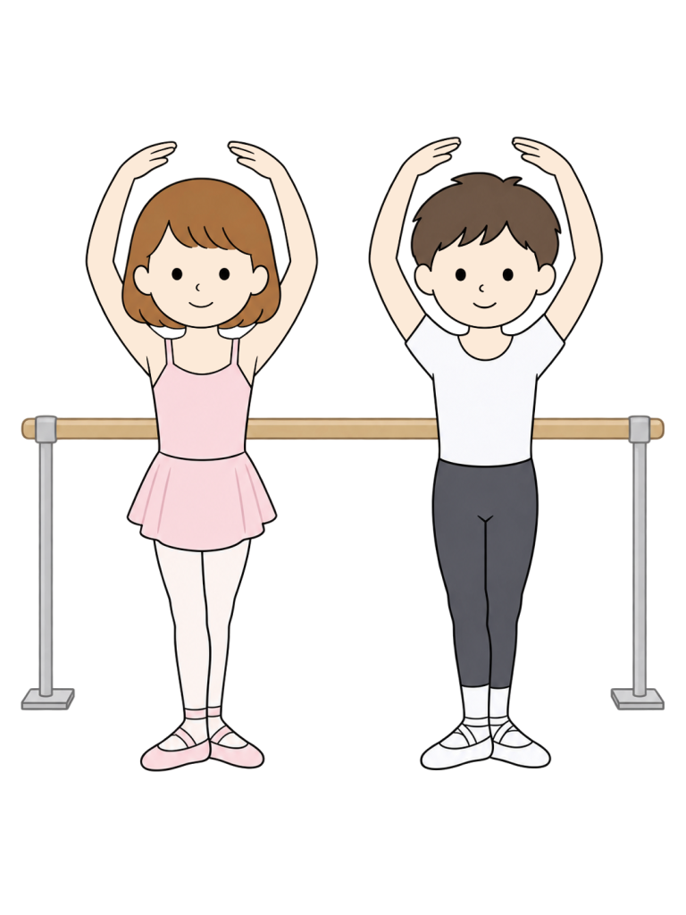 Children taking a ballet lesson