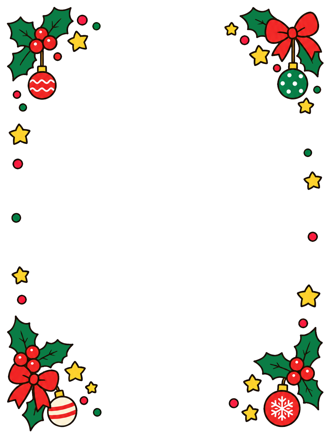クリスマスの飾り枠YURUNDOイラスト