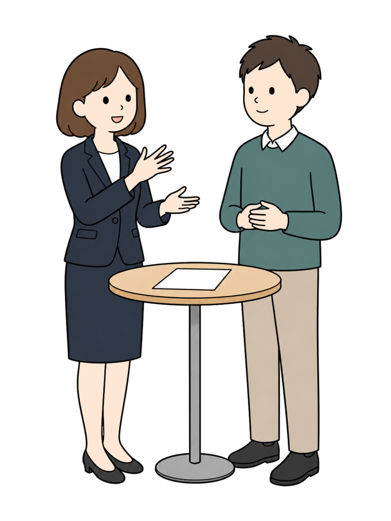 Coworkers discussing a project in sign language