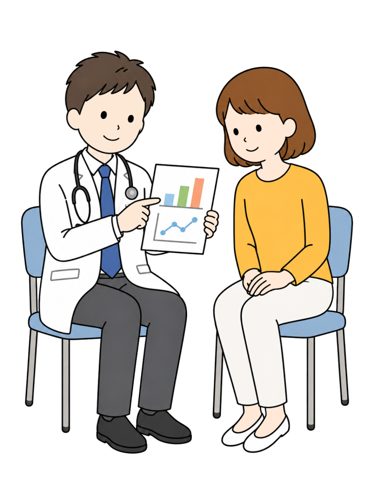 Doctor explaining test results to a patient