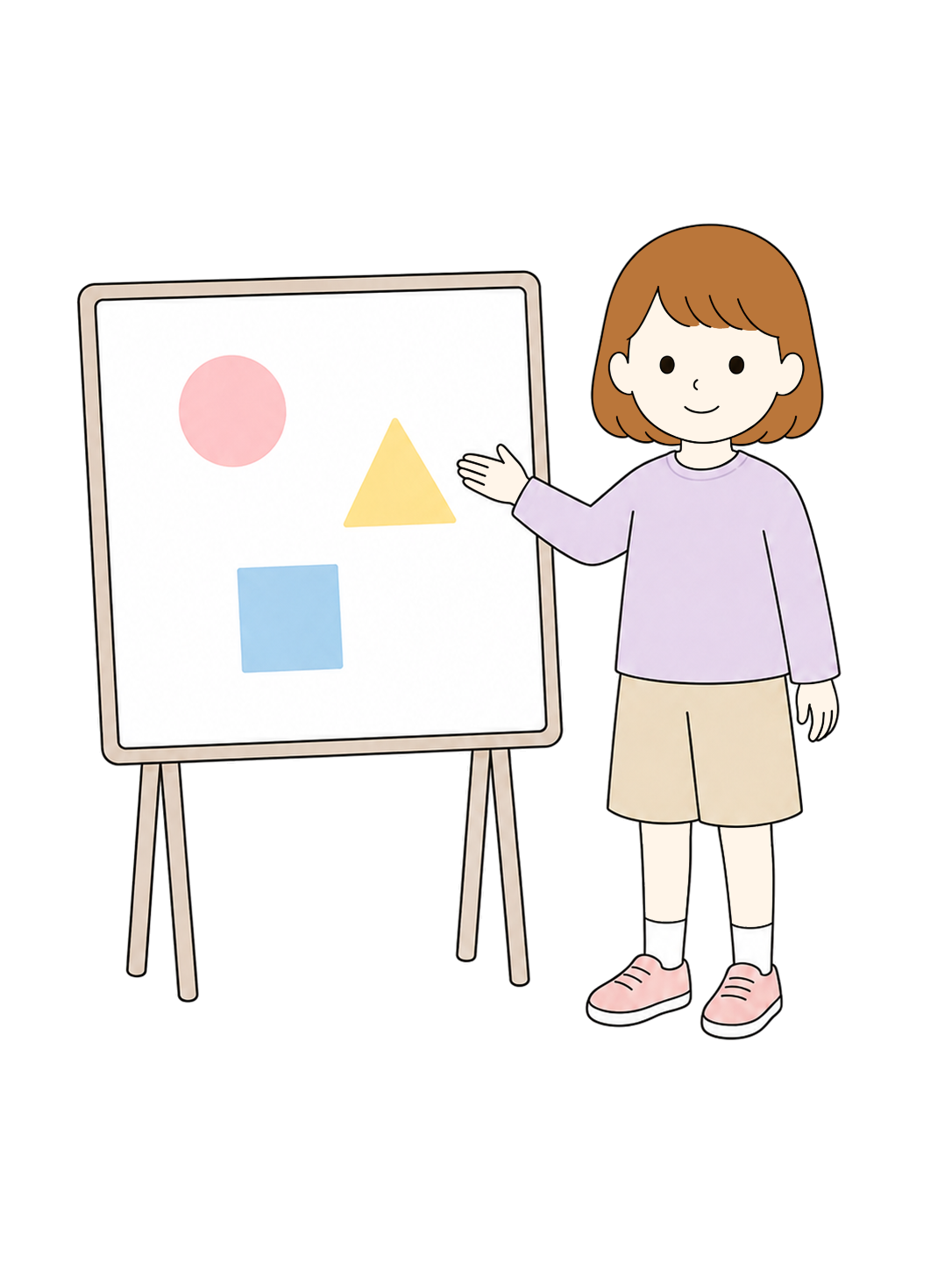 YURUNDO illustration: Elementary School Student Giving a Presentation in Class