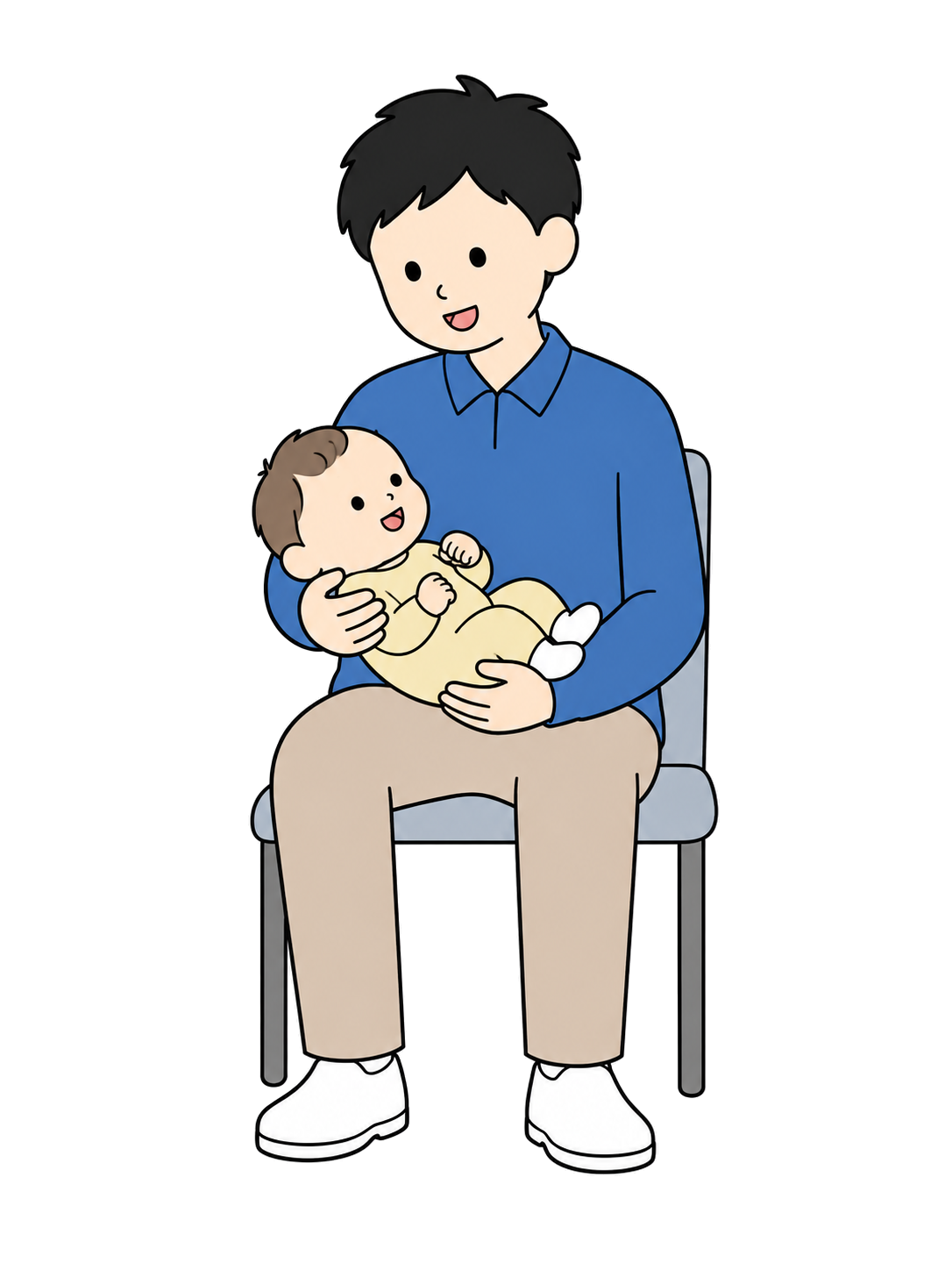 YURUNDO illustration: Father Soothing a Baby