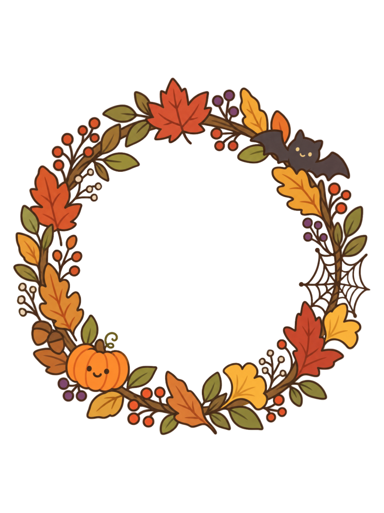 Halloween autumn wreath