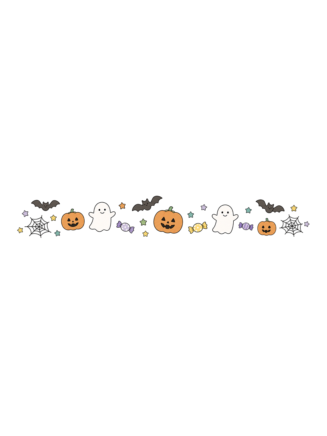 YURUNDO illustration: Halloween Decorative Border