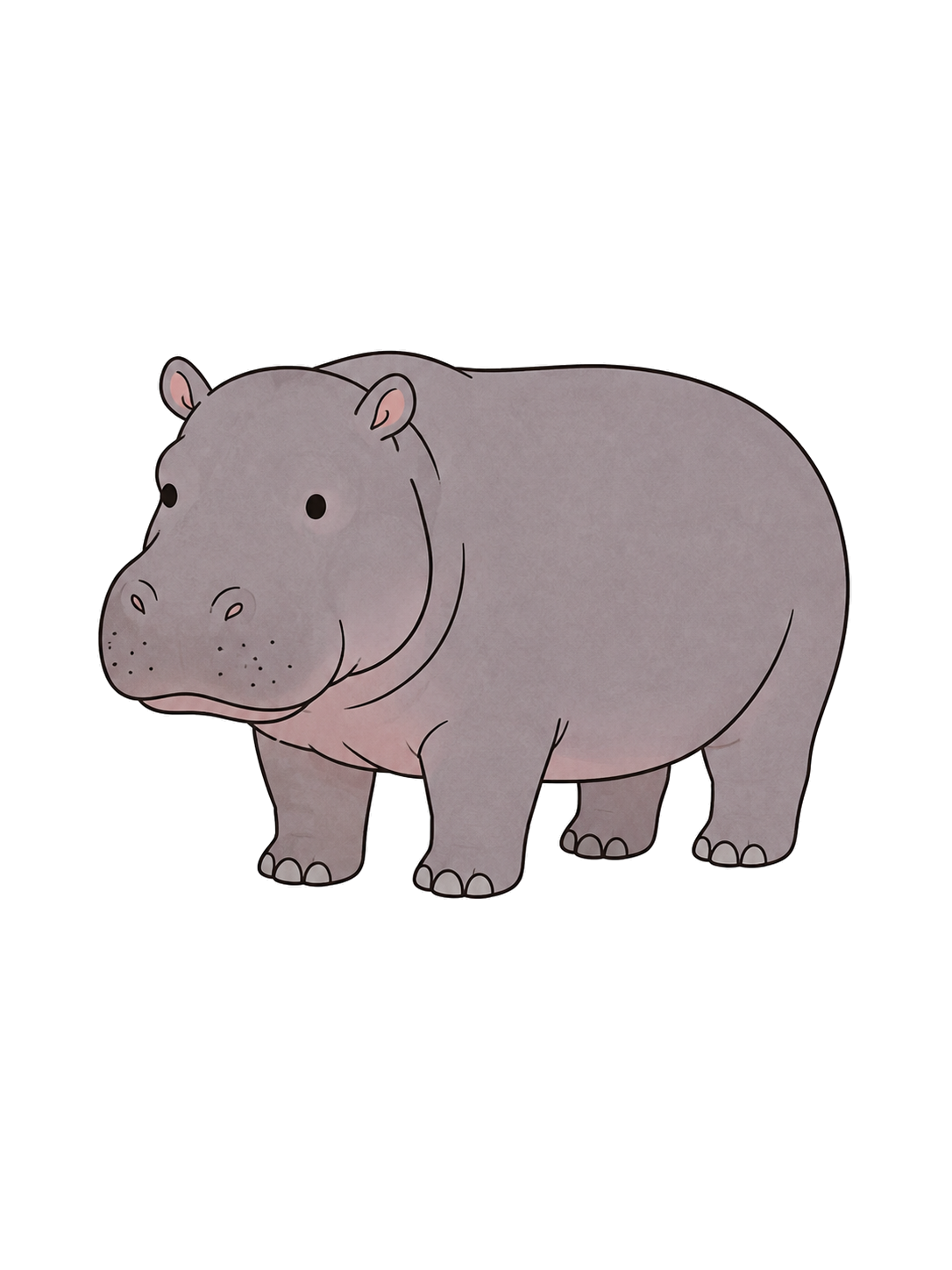 YURUNDO illustration: Hippopotamus