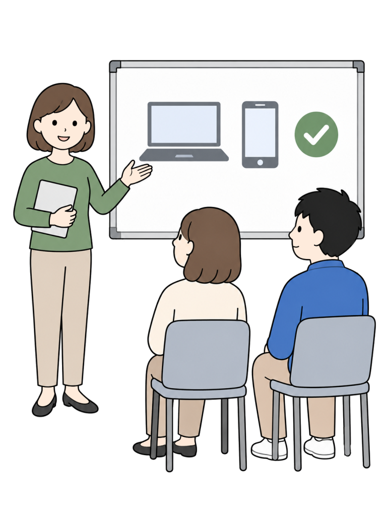Instructor teaching employees cybersecurity