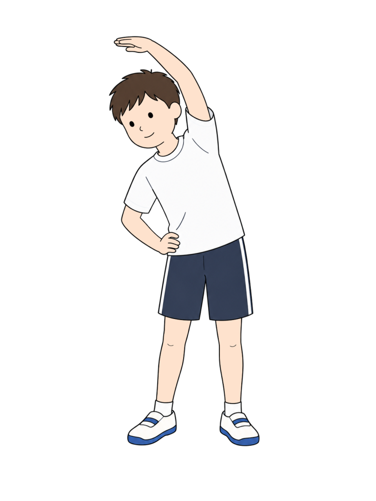 Junior high school boy physical education