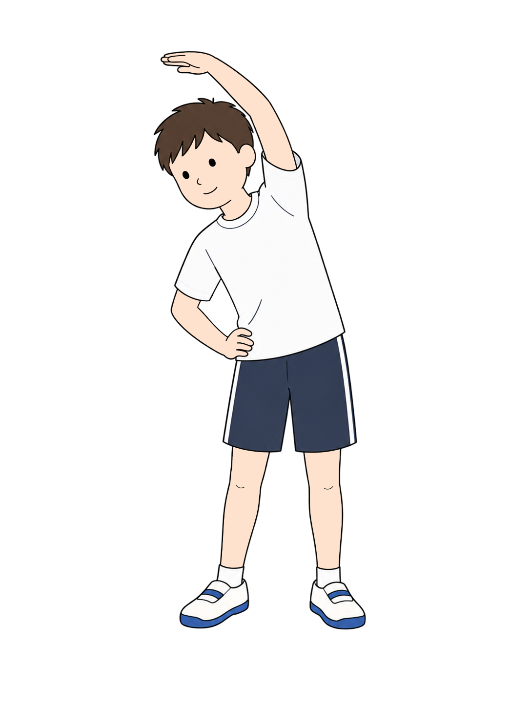 YURUNDO illustration: Junior High School Boy in Physical Education Class