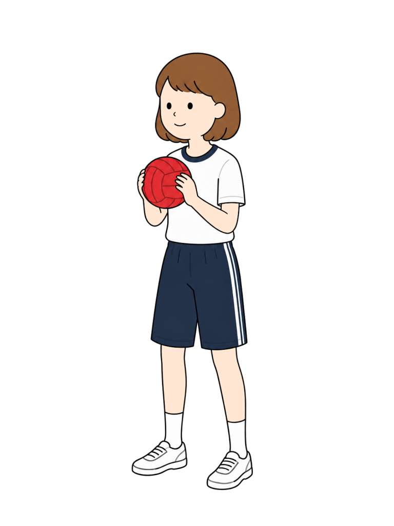 Junior high school girl physical education
