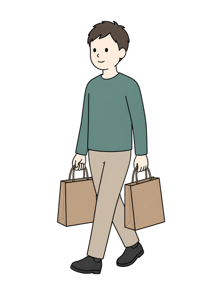 Man carrying shopping bags