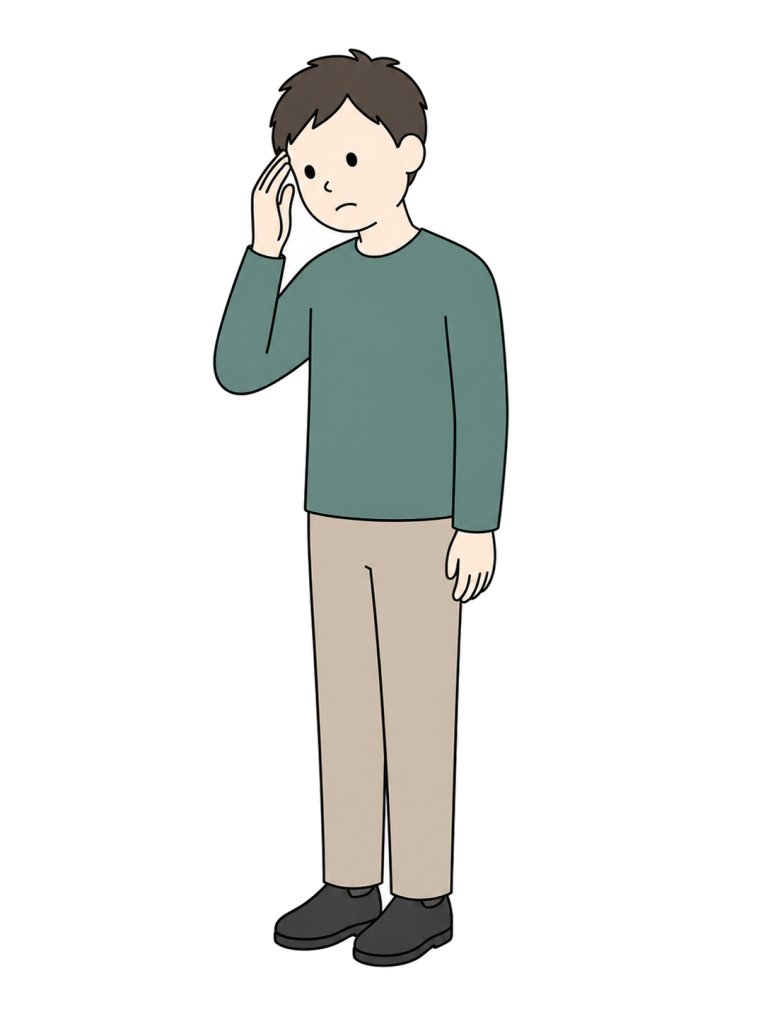 Man with a headache
