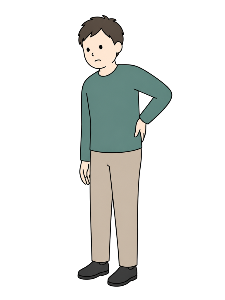 Man with lower back pain