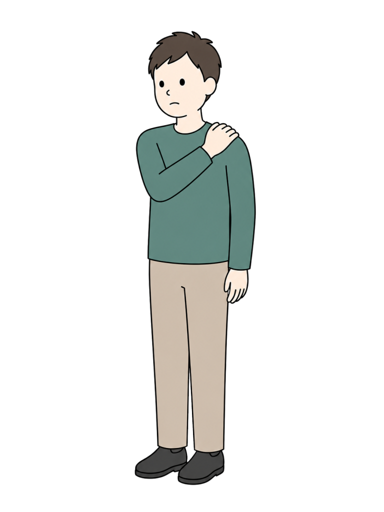 Man with shoulder stiffness