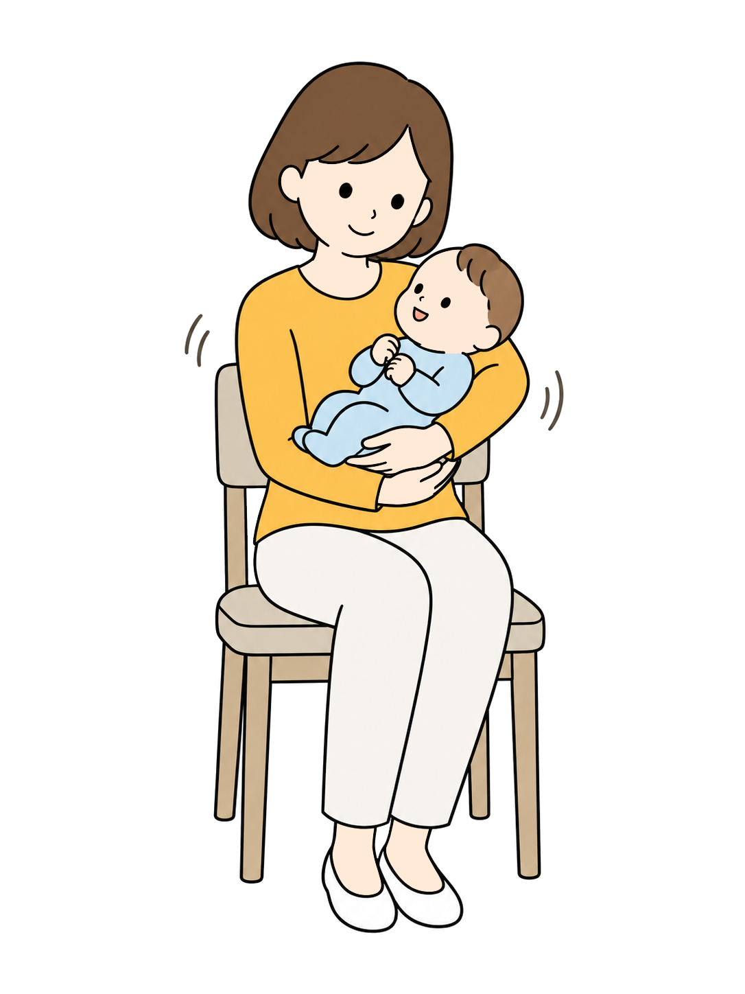 YURUNDO illustration: Mother Soothing a Baby