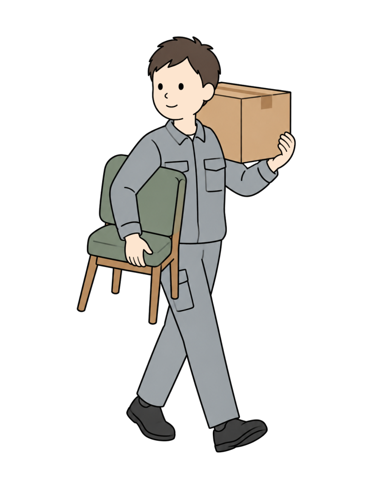 Moving company worker