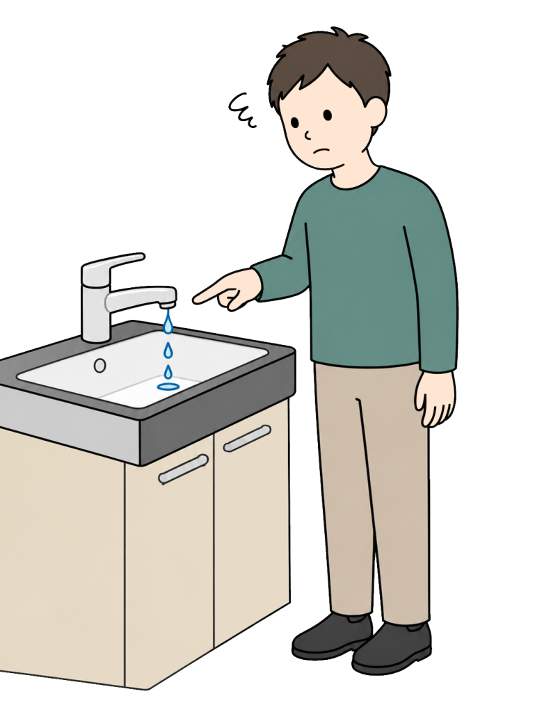 Noticing a leaking faucet