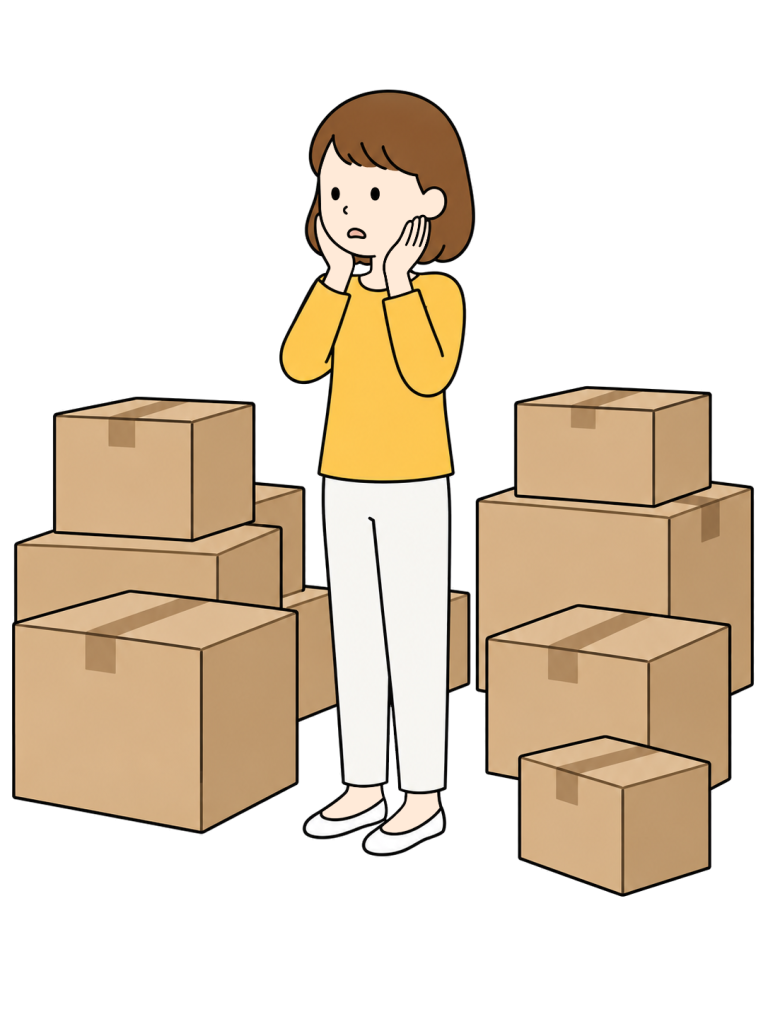 Overwhelmed by moving boxes