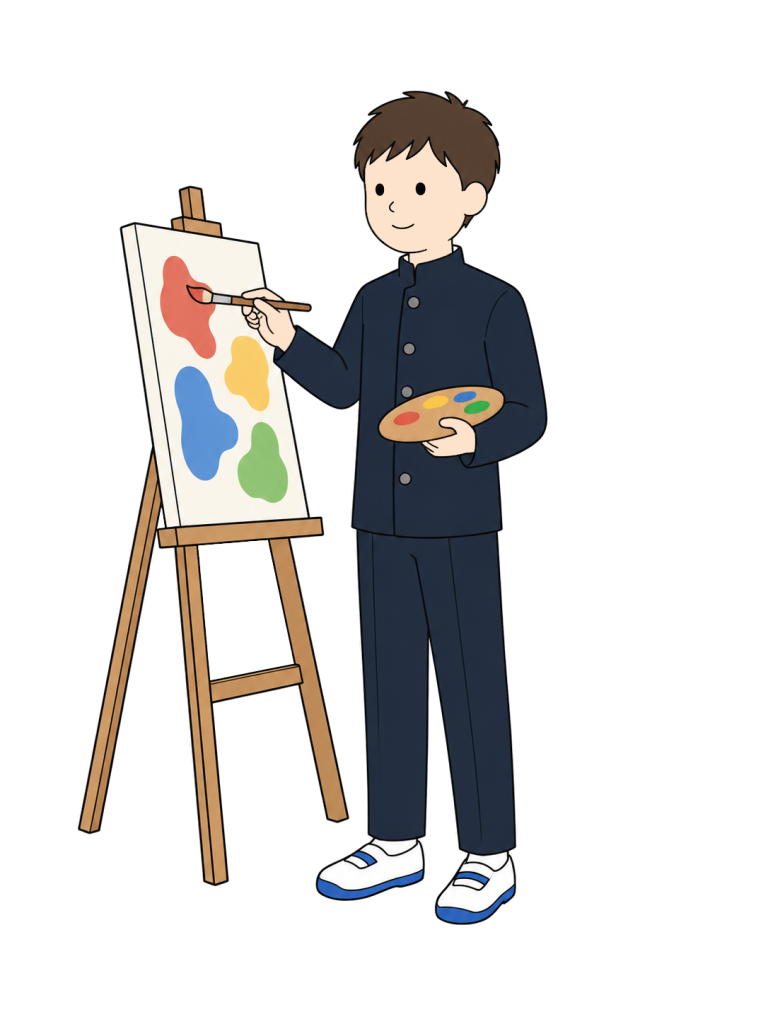 Painting in art club