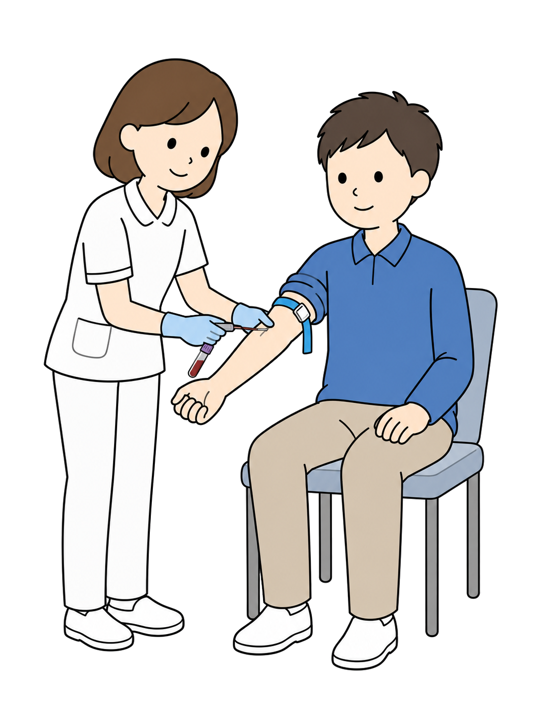 YURUNDO illustration: Patient Having Blood Drawn