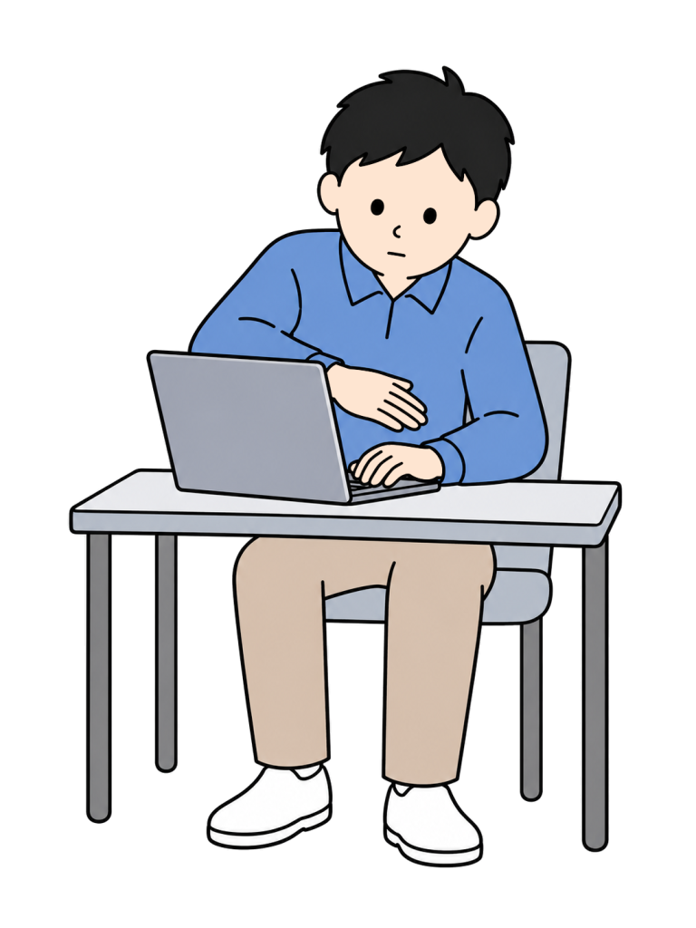 Person shielding password entry