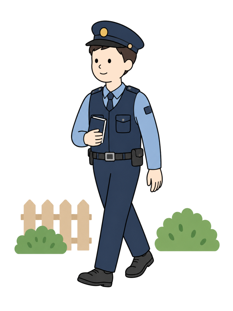Police officer on foot patrol