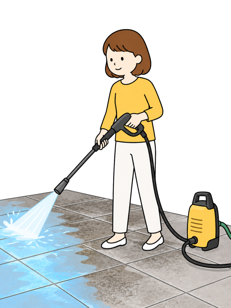 Pressure washing exterior surfaces