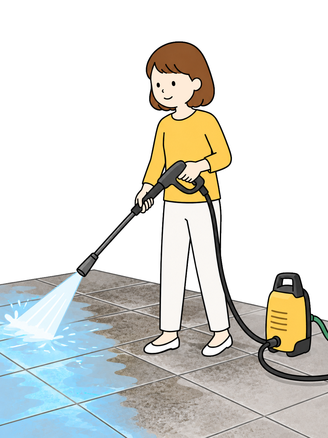 YURUNDO illustration: Pressure Washing Exterior Surfaces